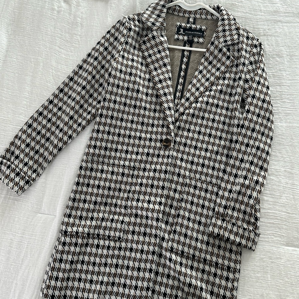 Jules & Leopold Houndstooth Blazer - Size XS